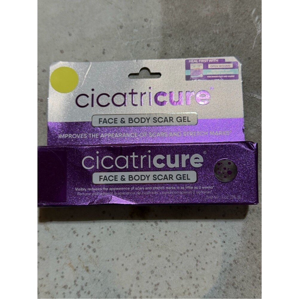 Source Unknown cicatricure Face & Body Scar Gel - Purple and Silver Packaging